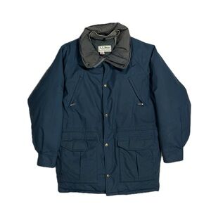 Vintage LL Bean Goretex Maine Warden Parka goose down navy jacket men large tall